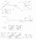 Brake Controls Governor Spring Exhaust System Ignition Diagram and Parts List for 10T702-1507-B1  Briggs and Stratton Engine